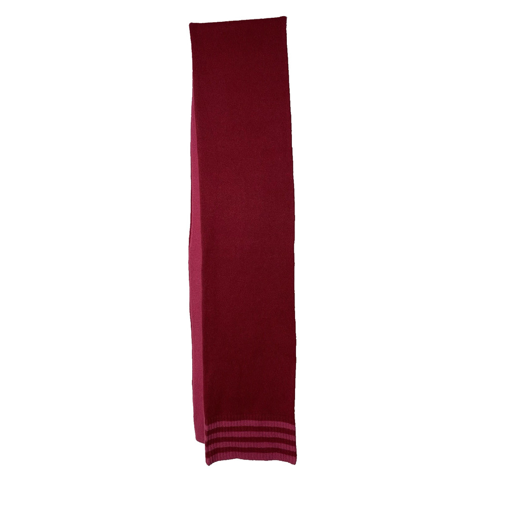 Red Envelope Women's 100% Cashmere Scarf Red Pink Knit 6 x 56" Winter Warm